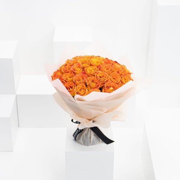 50 Orange Roses: Happy Birthday Elegance in Bloom