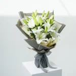 Beautiful Lilies: Elegance in Every Petal Bouquet | Mesmerizing White Lily Arrangement