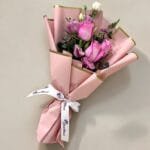 Blushing Elegance: Revival Roses with Lisianthus and Eucalyptus