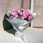 Whimsical Pink Elegance: 20 Revival Roses with Eucalyptus in White and Pink