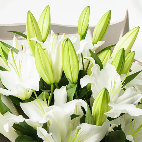 Charming White Lilies Bouquet
