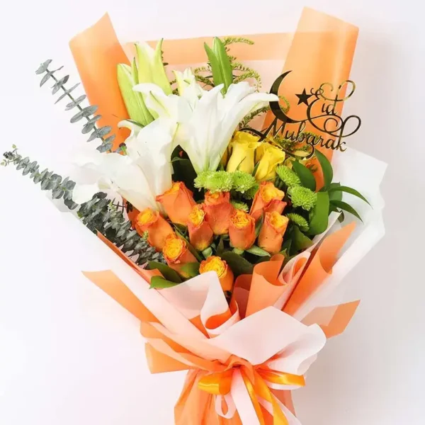 Eid Floral Blessings Bouquet Orange