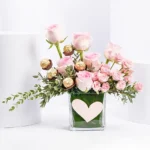 Gentle Pink Roses And Rochers | Sweet Indulgence Bouquet