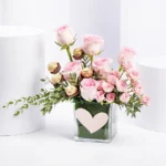 Gentle Pink Roses And Rochers | Sweet Indulgence Bouquet