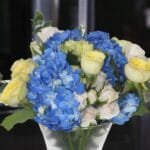 Elegant Hydrangea & Spray Rose Arrangement in a Cylinder Vase
