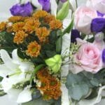 Elegant White Floral Arrangement in a Basket