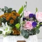 Elegant White Floral Arrangement in a Basket