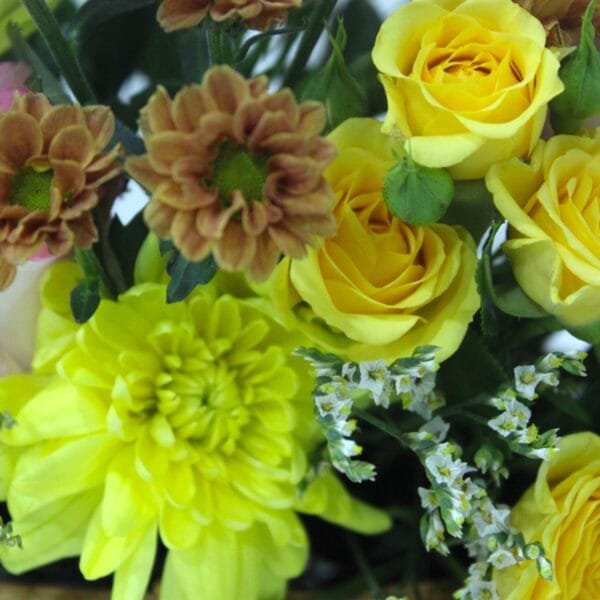 Vibrant Floral Symphony in a Native Basket