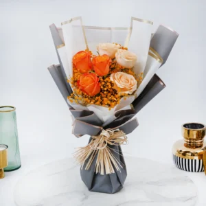 Orange and Peach Roses: A Bouquet of Vibrance