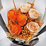 Orange and Peach Roses: A Bouquet of Vibrance
