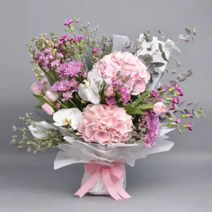 Pink Forest Blooms: Elegance in Every Petal Bouquet