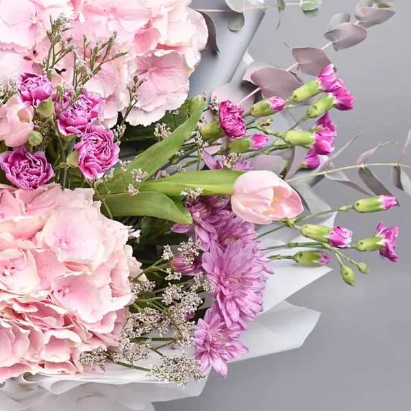 Pink Forest Blooms: Elegance in Every Petal Bouquet