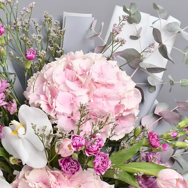 Pink Forest Blooms: Elegance in Every Petal Bouquet