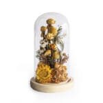 Flower Night Light Sunflower with Fairy Lights in Glass: Enchanting Glass Night Light with Sunflower Design | Magical Illumination