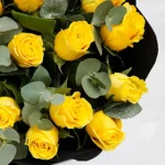 Sunshine Elegance: 20 Yellow Roses Bouquet